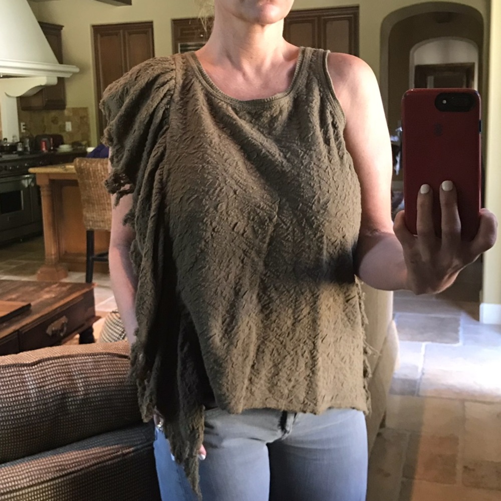 Free People, Boho Edgy/Fringy Tank Top, Size Small